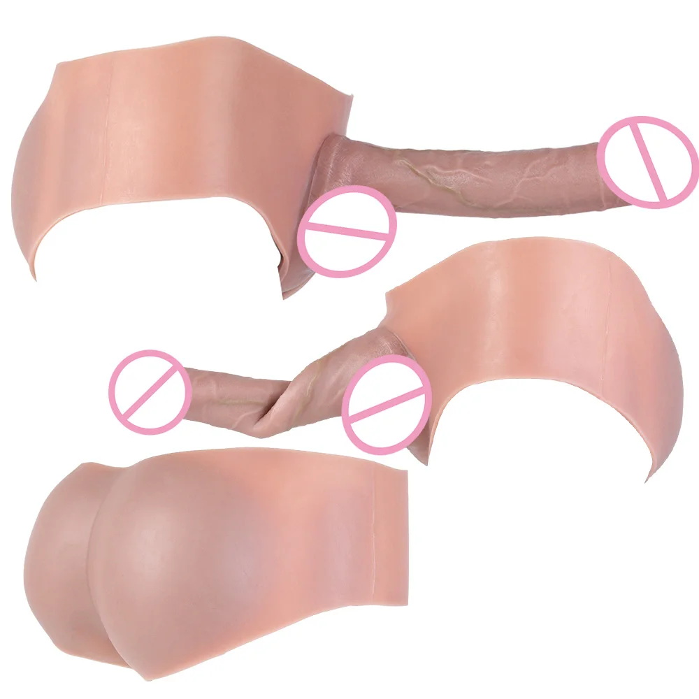 Adult Wearable Strap On Dildo Soft Silicone Men's Penis Sheath Enlarger Panty Realistic Male Penis Sleeve Harness Dildo Sex Toys