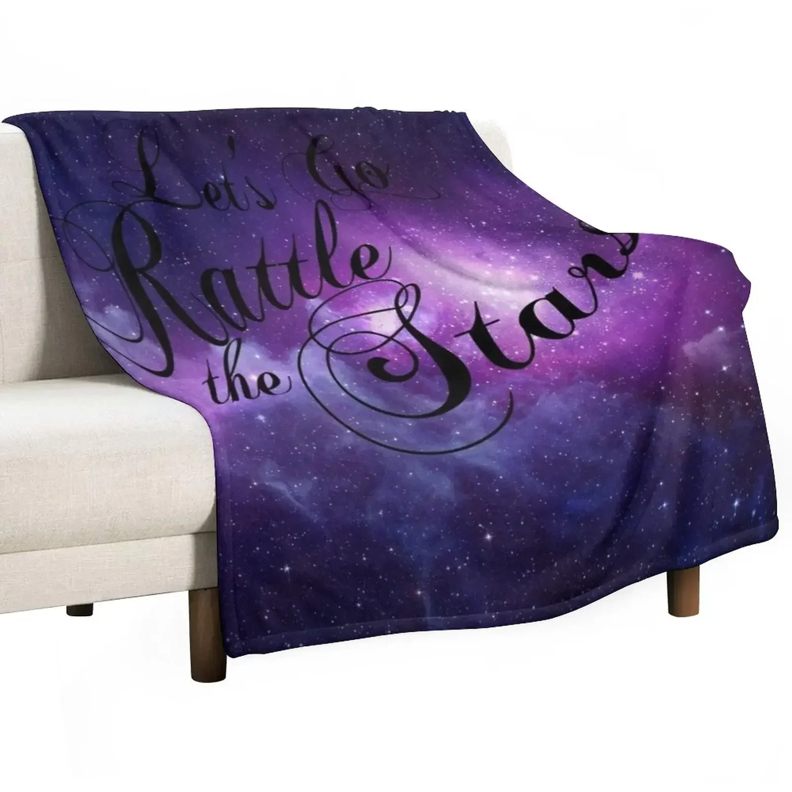 

Let's Go Rattle The Stars - Throne of Glass Design Throw Blanket blankets ands Vintage Thermal Blankets