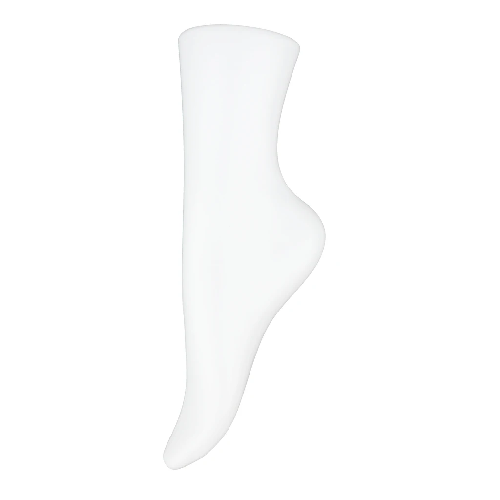 8'' Inverted Female Feet Mannequin - Foot Model - Sock Display Stand White