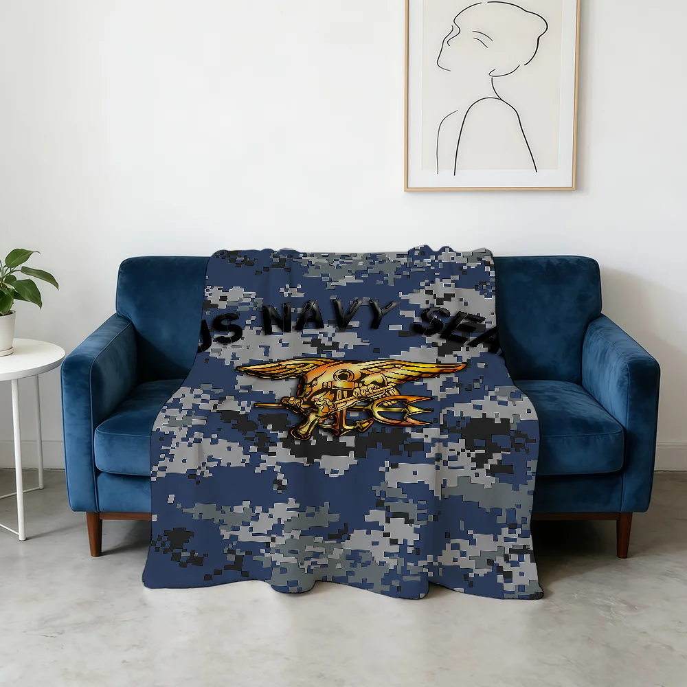 Cool US NAVY SEALS Blanket Flannel Warm Soft Throw Blanket For Room Sofa Childish Birthday Gifts