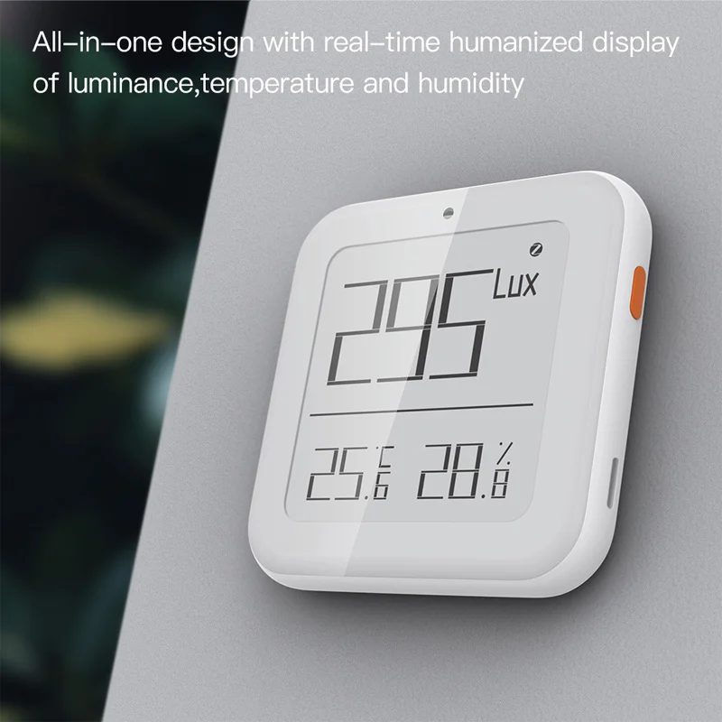 Tuya ZigBee-Sensor de temperatura y humedad inalámbrico con Bluetooth, pantalla de visualización remoto con Sensor de luz, Monitor remoto