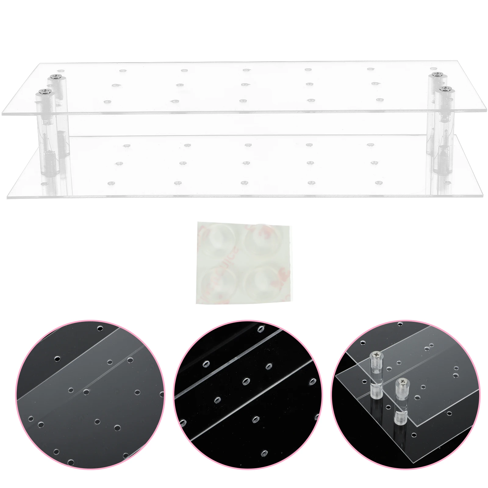 

Transparent 21 hole St Lollipop Holder Dessert Table Display Acrylic Multi Holes Secure Wedding Party Cakepop C