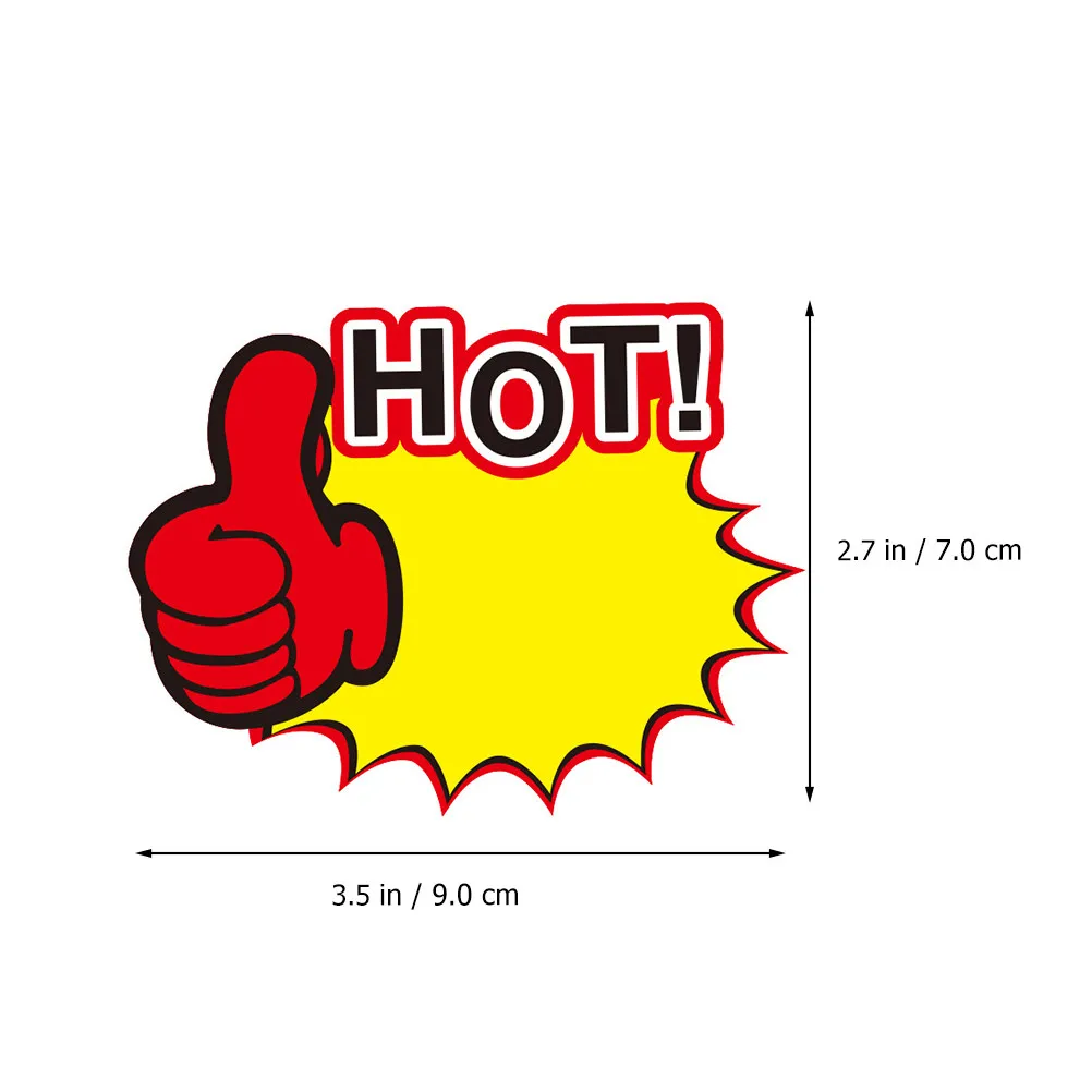 50Pcs Eye-Catching Sale Price Stickers Premium Tough Paper Advertising Tags for Fundraiser Flea Market Garage Sale School