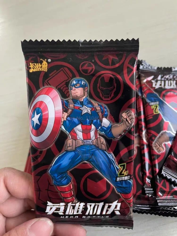 Genuine KAYOU Marvel Collection Card Legendary Edition Spider-Man Iron Man Hero Duel Competitive Combat Laser Phantom Card Toy