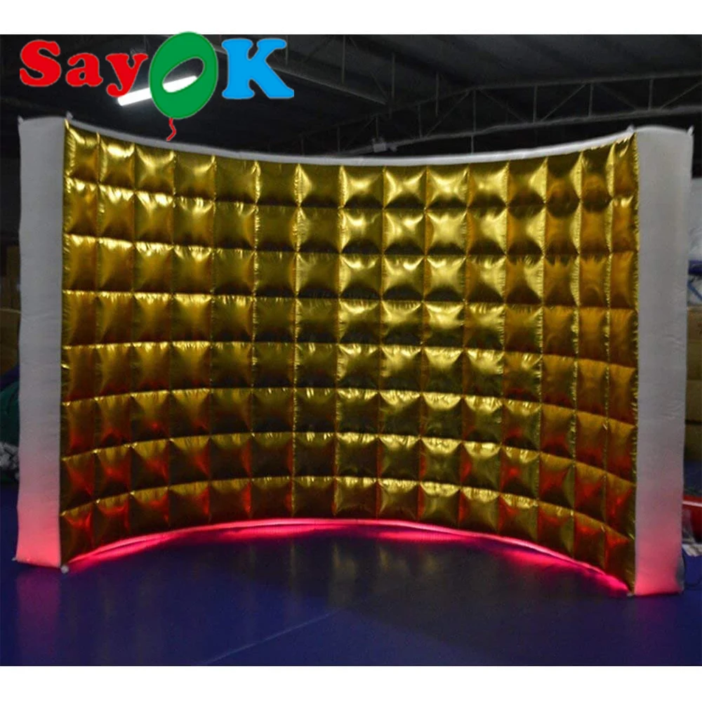 Customized led inflatable photo booth wall photo booth backdrop for wedding party promotion(3x1x2.3mH)