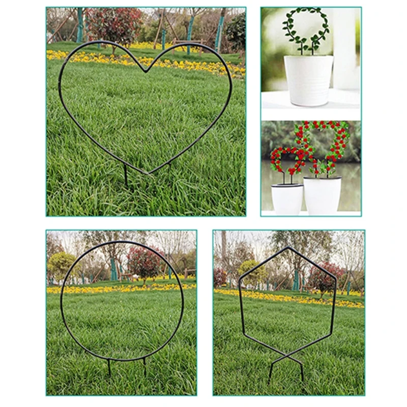 Treillis jardin pour plantes grimpantes, fleur, forme animale, support en fer, cadre vigne, piquet