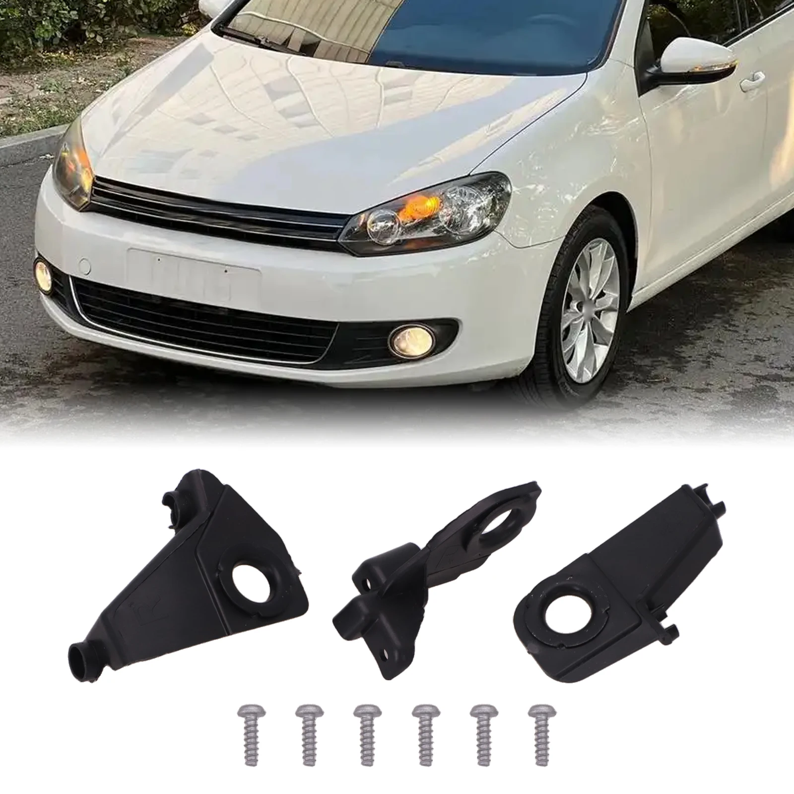 Replacement Headlight Bracket Mount Clips for Golf For Mk6 Right Side (2009 2013) Complete with Necessary Screws