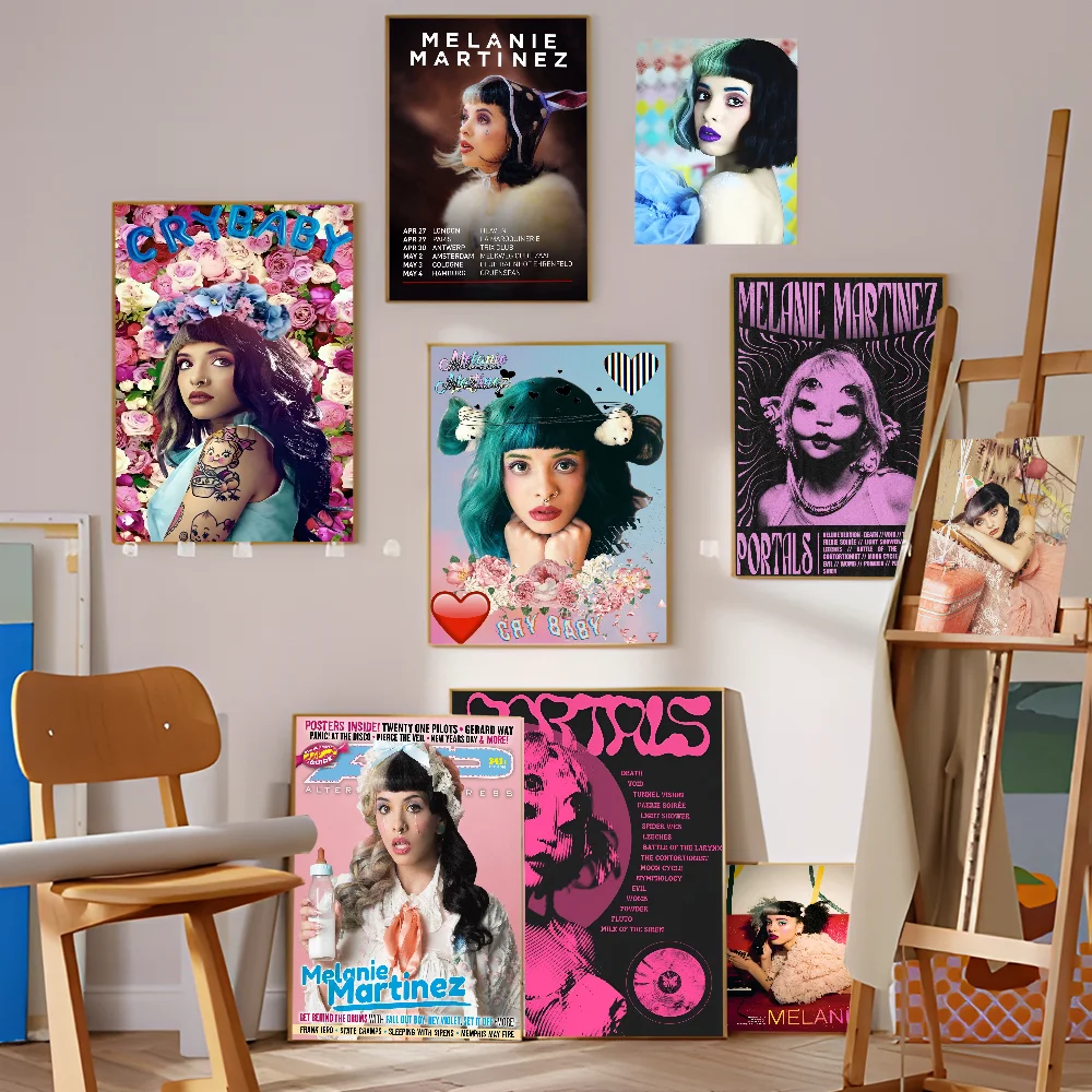 Melanie Martinez Singer Crybaby Music Album Anime Posters Sticky Fancy Wall Sticker For Living Room Decoration Room Wall Decor