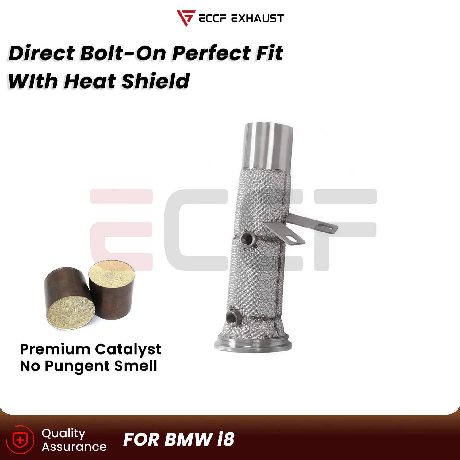 

ECCF Sporty Downpipe with Heat Insulation For BMW i8 Aggressive Exhaust Sound Plug and Play Upgrade Performance