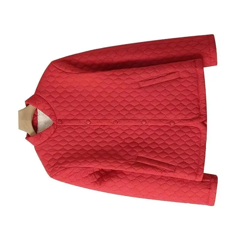 

Ladies' Autumn And Winter New Light Cotton-Padded Coat Warm Rhombus Cotton-Padded Jacket Plus Velvet Padded Wear Soft And Coat