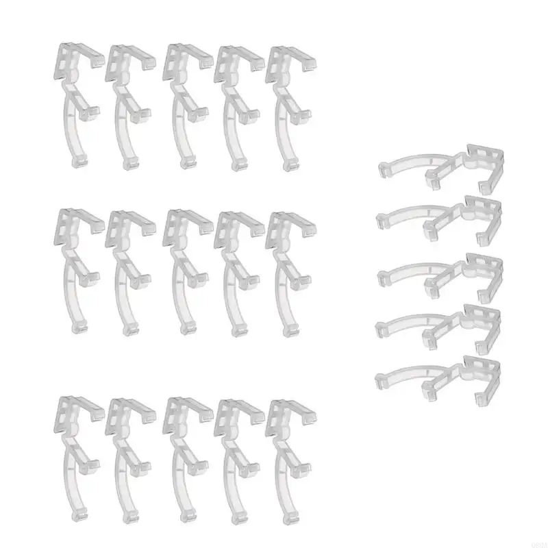 Q9QA Clear Valance Clips 20 Pieces 2Inch Plastic Blind Retainer Holder Clips for Window Blind Valance Horizontal Blinds Parts