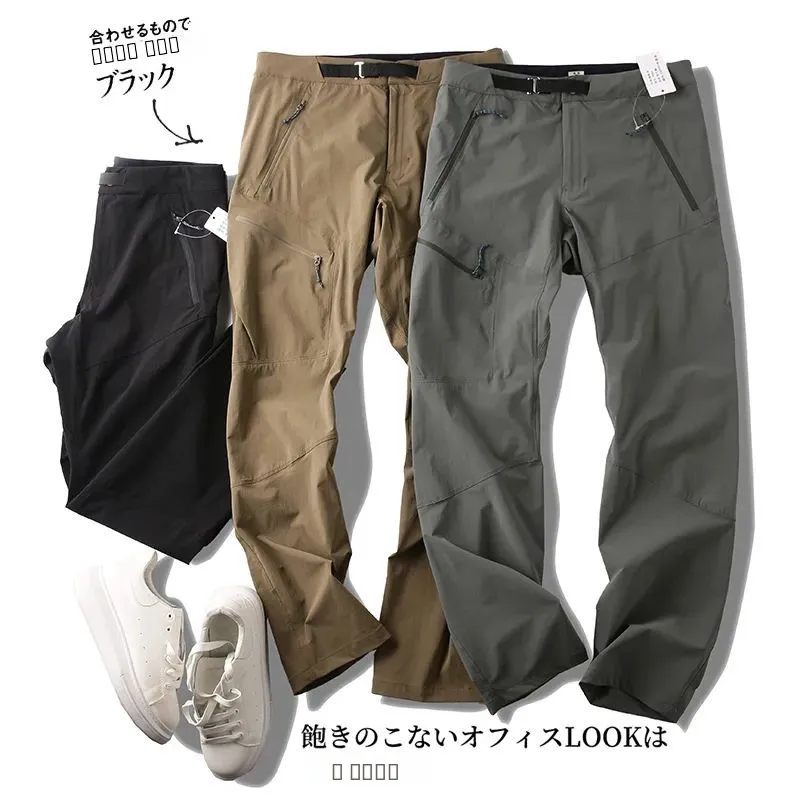 

Lightweight Breathable Qui Dry Multi-ket Workwear Sports Long Pants Youth Spring Summer Slim Fit Casual Trousers