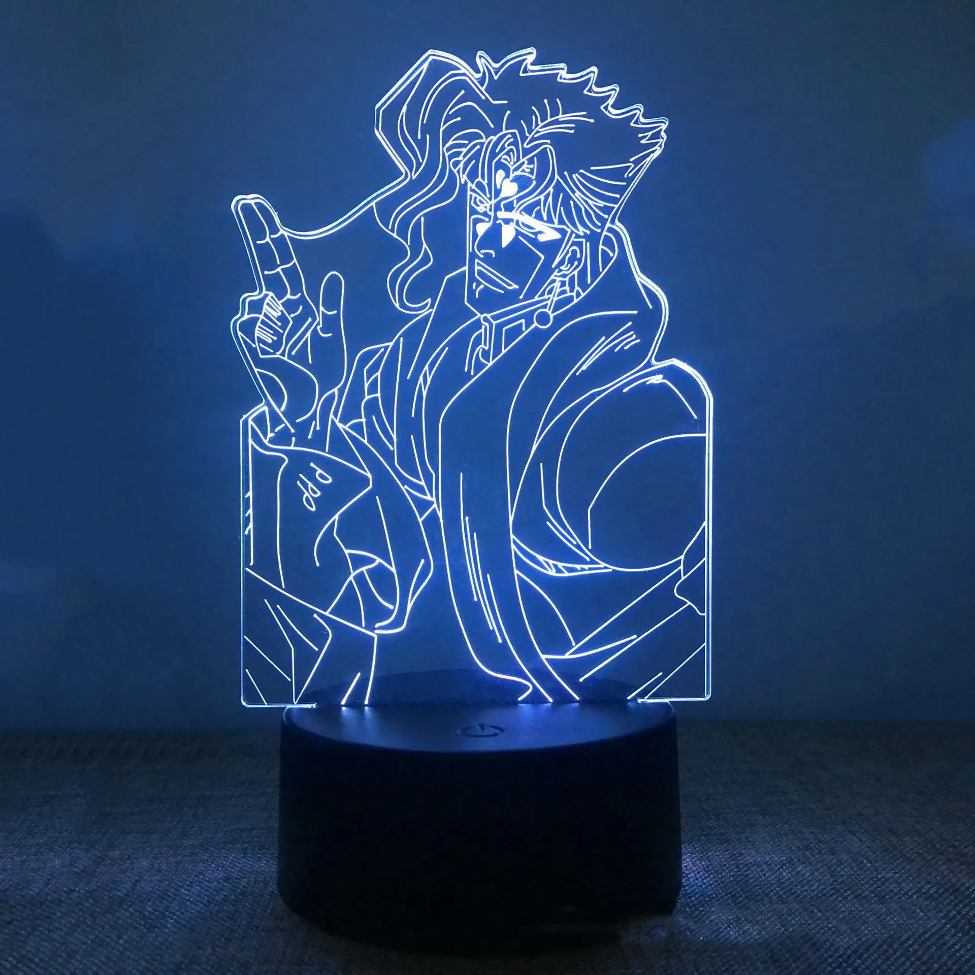 JoJo's Bizarre Adventure Anime 3D Lamp LED Illusion Night Light Color Changing Lampara for Kids Bedroom Decor Table Lamp