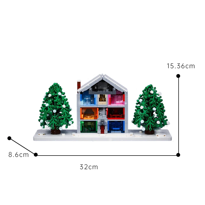 Lovers House Modułowy krajobraz miejski Architektura domu 930 sztuk Klocki Ekologiczne opakowanie w torbie Kolekcja prezentów świątecznych
