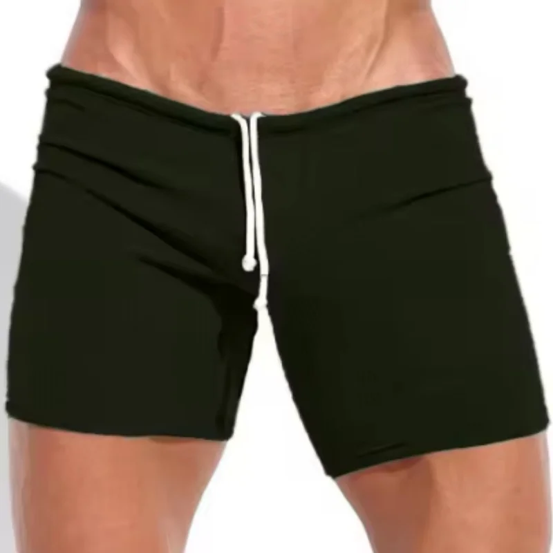 

Summer Men's Casual Breathable Drawstring Shorts Solid-color Swimwear for Running Sports Surfing Beach And Vacation