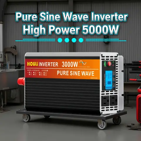 Pure Sine Wave Inverter DC to AC 12V 24V to 120V 4000W 3000W 2000W 60Hz High Power Inverter LCD Display Car Solar Inverter