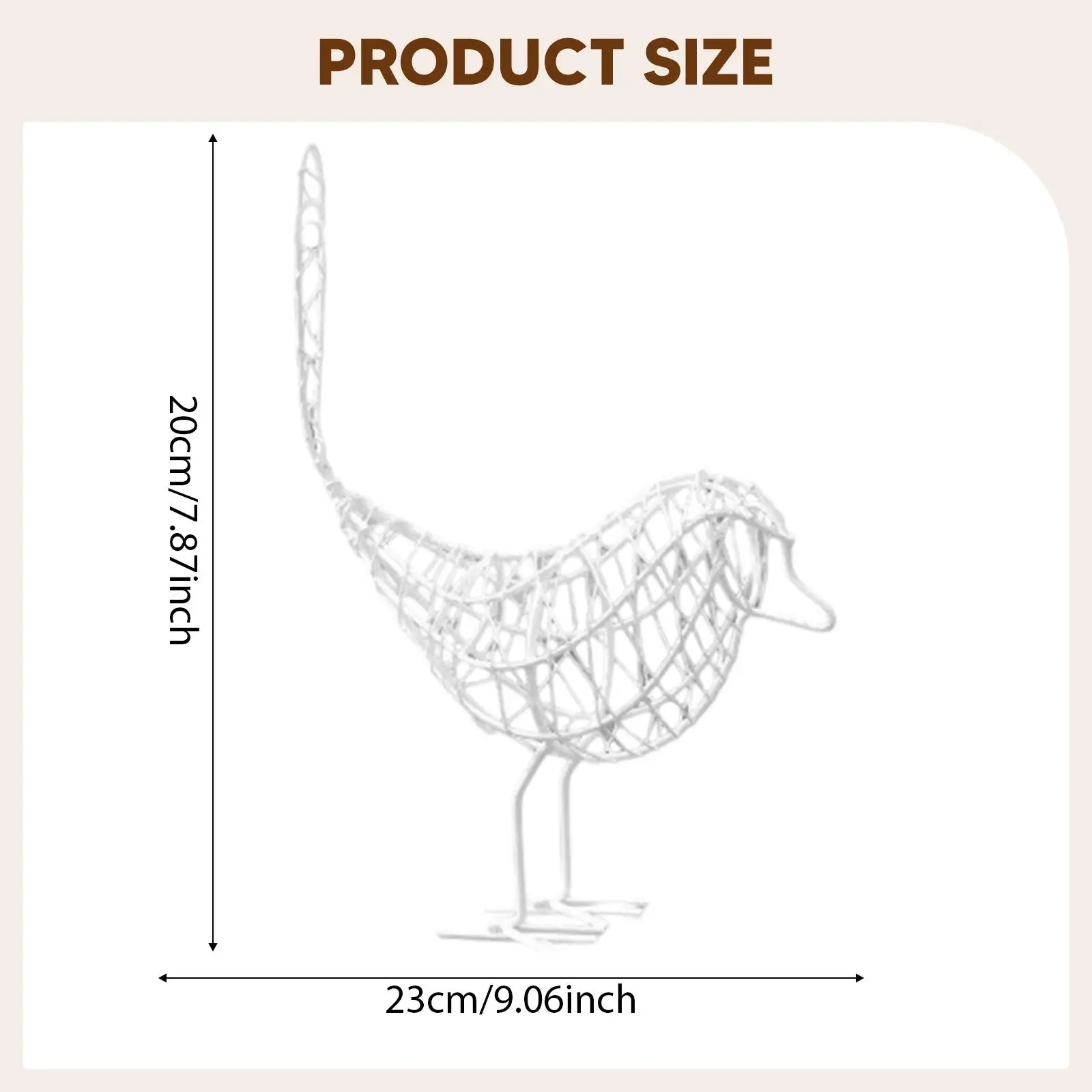 Wrought Iron Bird Figurine Minimalist Sculpture Art Decor Statue Decoration for Housewarming Bookshelf Cabinet Room Decoration
