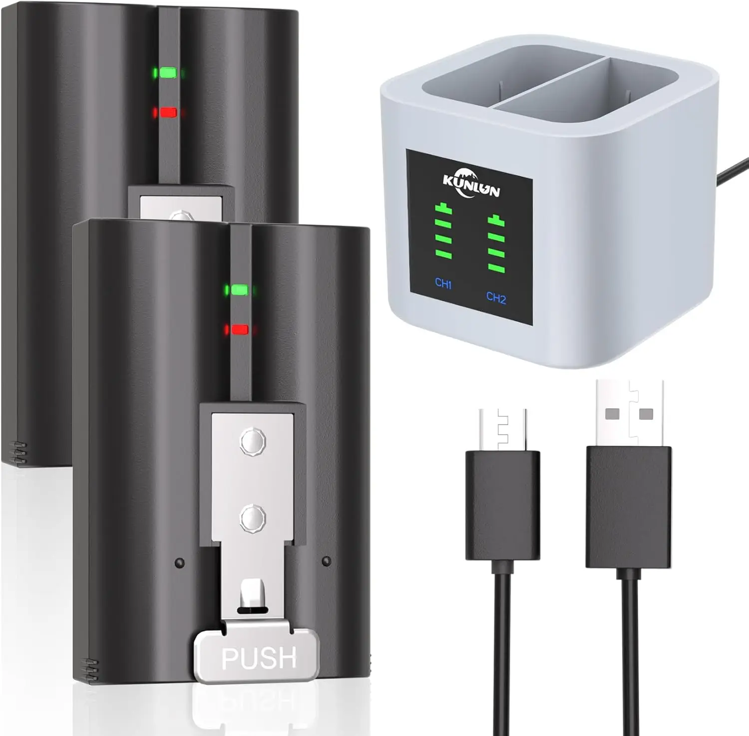 

2-Pack 7200mAh Replacement Battery for Ring Doorbell, Rechargeable Ring Camera Battery with Charger Station Compatible for Ring