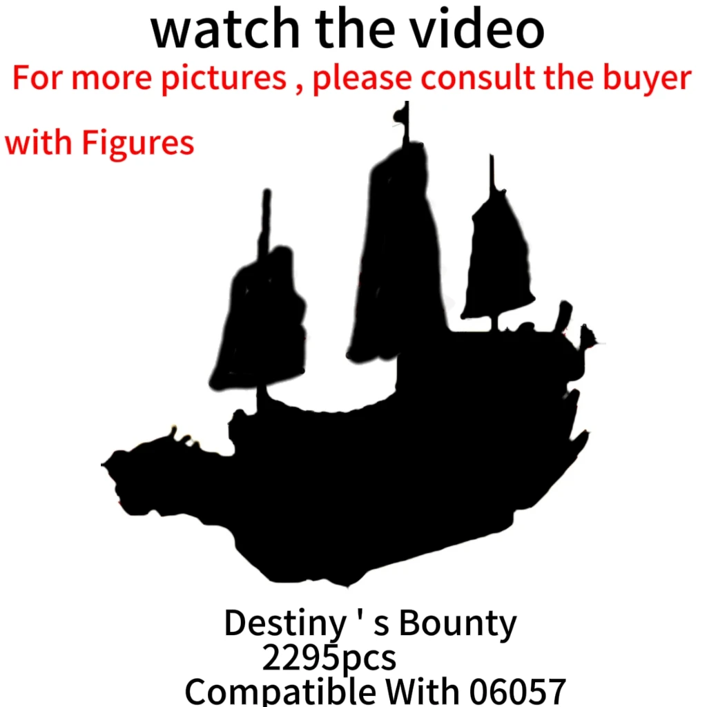 The Destiny Boat 2338PCS Flying Bounty Ship Building Blocks Bricks Kid Christmas Gifts Compatible 70618 180041  19002 180045