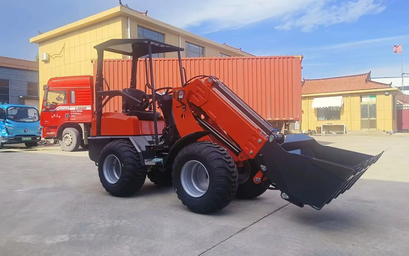 

Value trading multifunctional telescopic arm loader with a load capacity of 1 ton and telescopic arm front loader