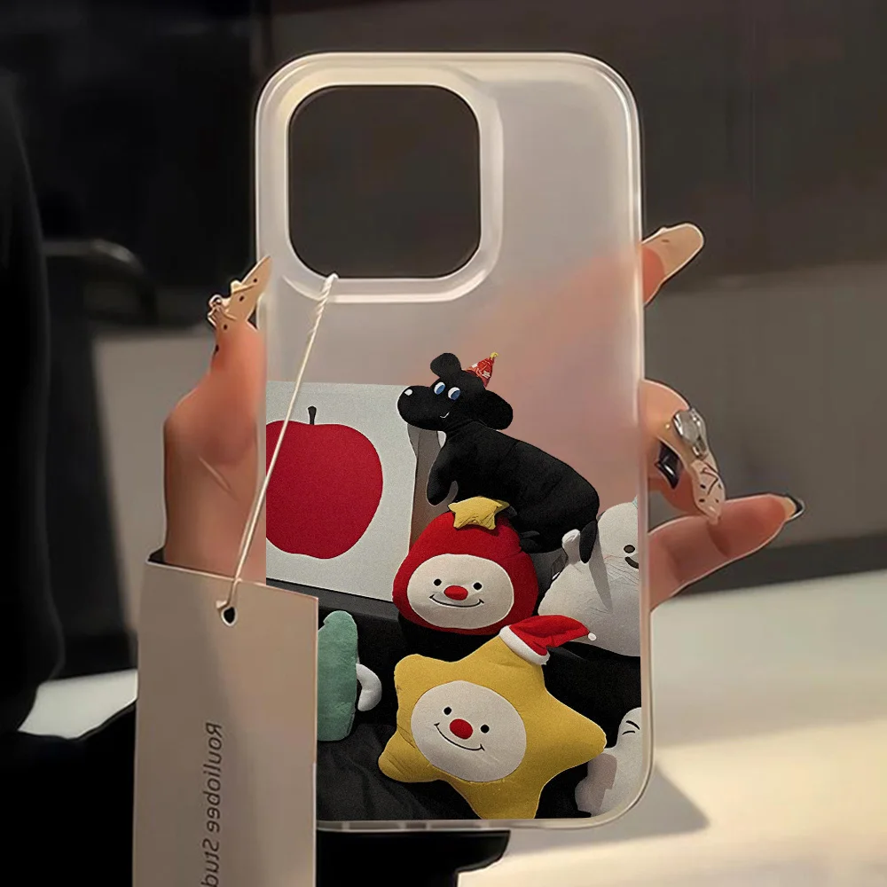 Cute Cartoon Case For iPhone 16 Pro Max Cases iPhone 11 15 14 13 12 Mini 15Pro Max 16 Plus Phone Cases Soft TPU Matte Back Cover