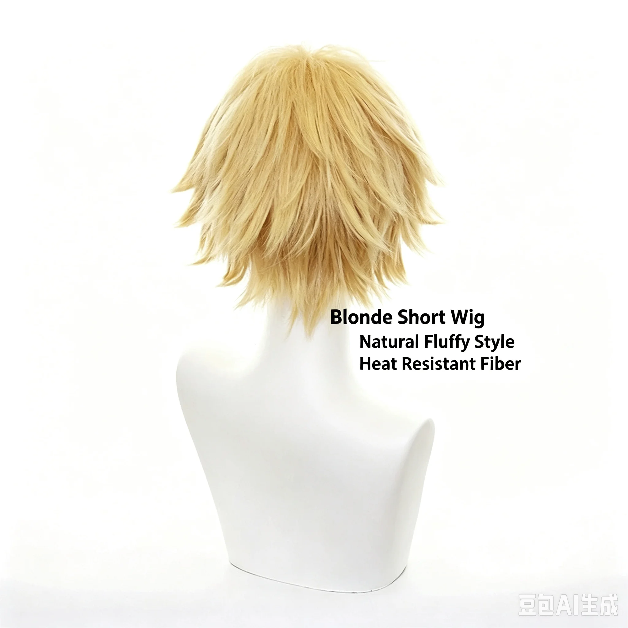 Chainsaw Man Denji Cosplay Wig Golden Heat Resistant Synthetic Layered Short Hair Halloween Carnival Comic Con Party Wigs Props