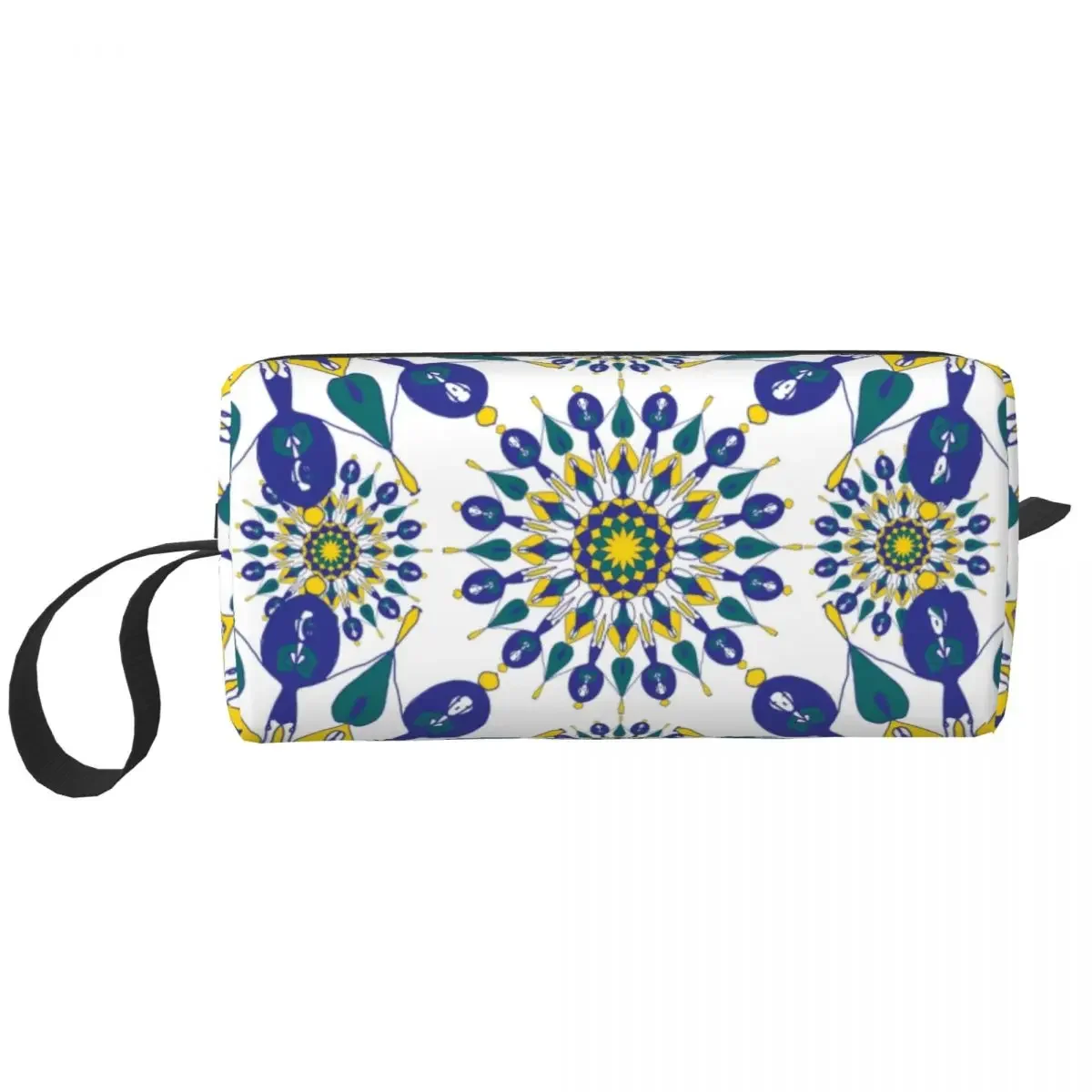 Classic Traditional Moroccan Tiles Makeup Bag Women Travel Cosmetic Organizer Cute Bohemian Floral Style Storage Toiletry Bags