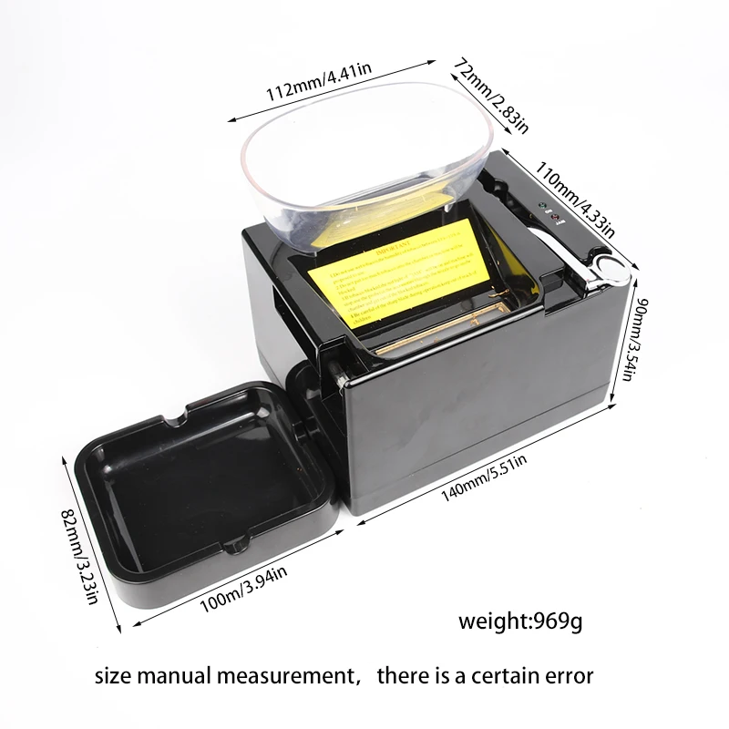 Automatic Tobacco Rolling Machine,Fully Electric Roller Injector,Smoking Accessories,Cigarette Roller,Gift for Father,6.5mm