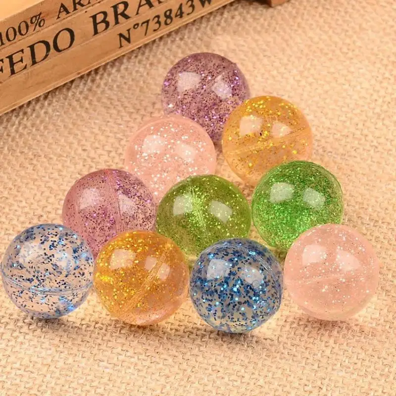 12 pçs 30mm glitter bola saltitante-crianças meninos meninas brinquedos balle rebondissante kinder spielzeug crianças bolas divertidas