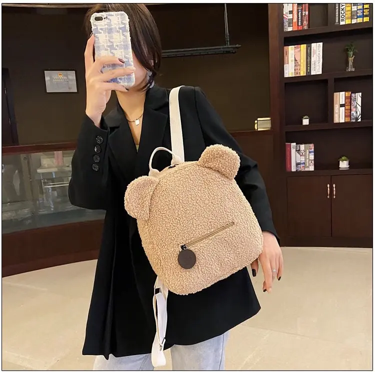 Nuovi zaini multifunzione con orso cartone animato Borsa a tracolla carina Mini zaino da donna alla moda Zaini per lo shopping da viaggio Borsa da ragazza