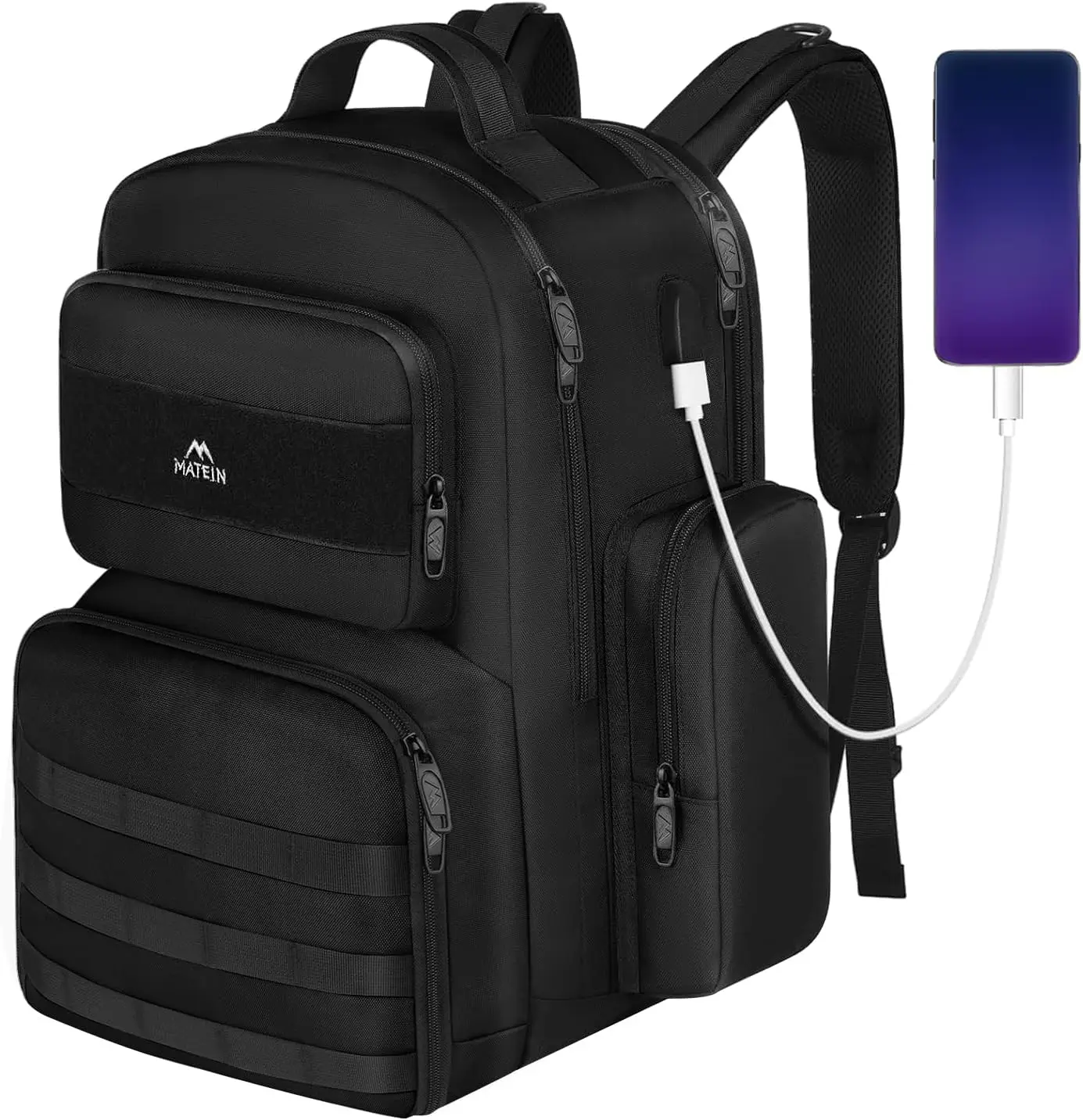 

Men's 15.6' Tactical Laptop Backpack with Insulated Lunch Compartment, Black
