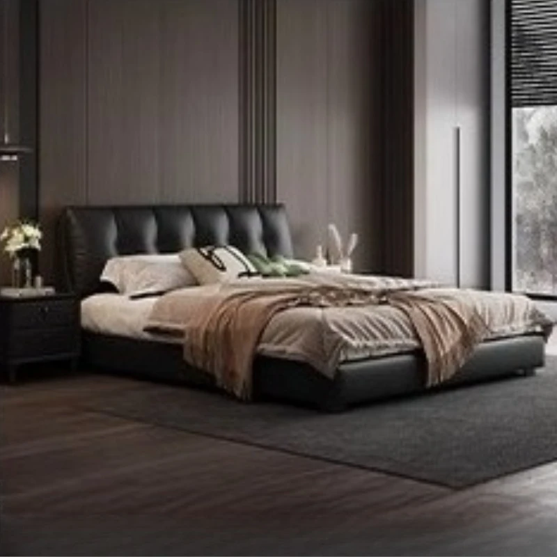 Łóżko podwójne luksusowe 180x200cm, nowoczesne, przytulne, dla dwóch osób, z zagłówkiem, camas de dormitorio, meble do sypialni, do domu.