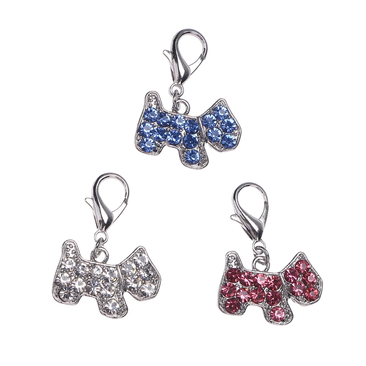 

3 Pcs Alloy Pet Collar Tags Dog Shaped Anti Rust Scratch Resistant ID Hanging Pendant for Large Breeds Decorative