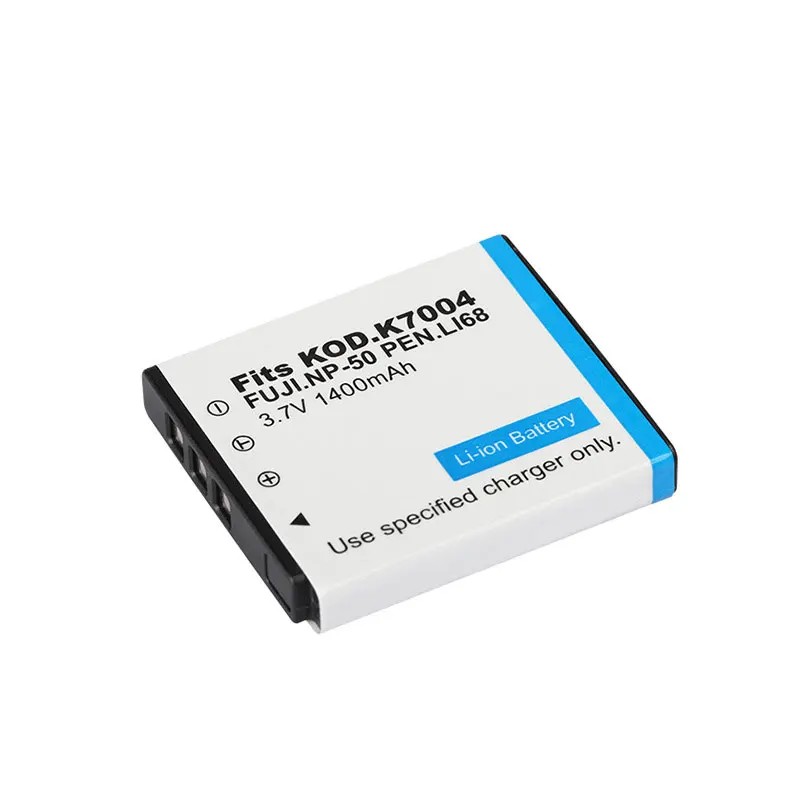 1400mAh NP-50 D-Li68 NP50 DLi68 KLIC-7004 battery + LCD USB Charger for Fujifilm X10 X20 F200EXR F75EXR F70EXR F80EXR