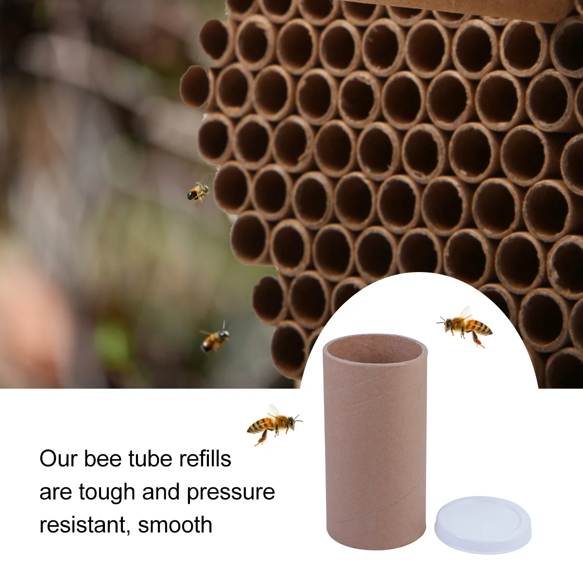 

5pcs Kraft Paper Tubes Refills No Burr Beehive Replacement Storage Organizer Packaging Material Mailing Tubes