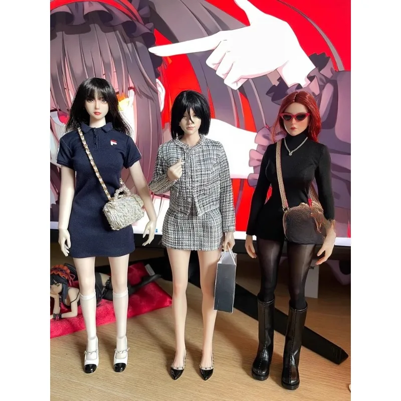 

CCN6025 SA031 1/6 масштаб женское платье с воротником-поло элегантное платье модель одежды для 12-дюймовой экшн-фигурки игрушки для тела куклы