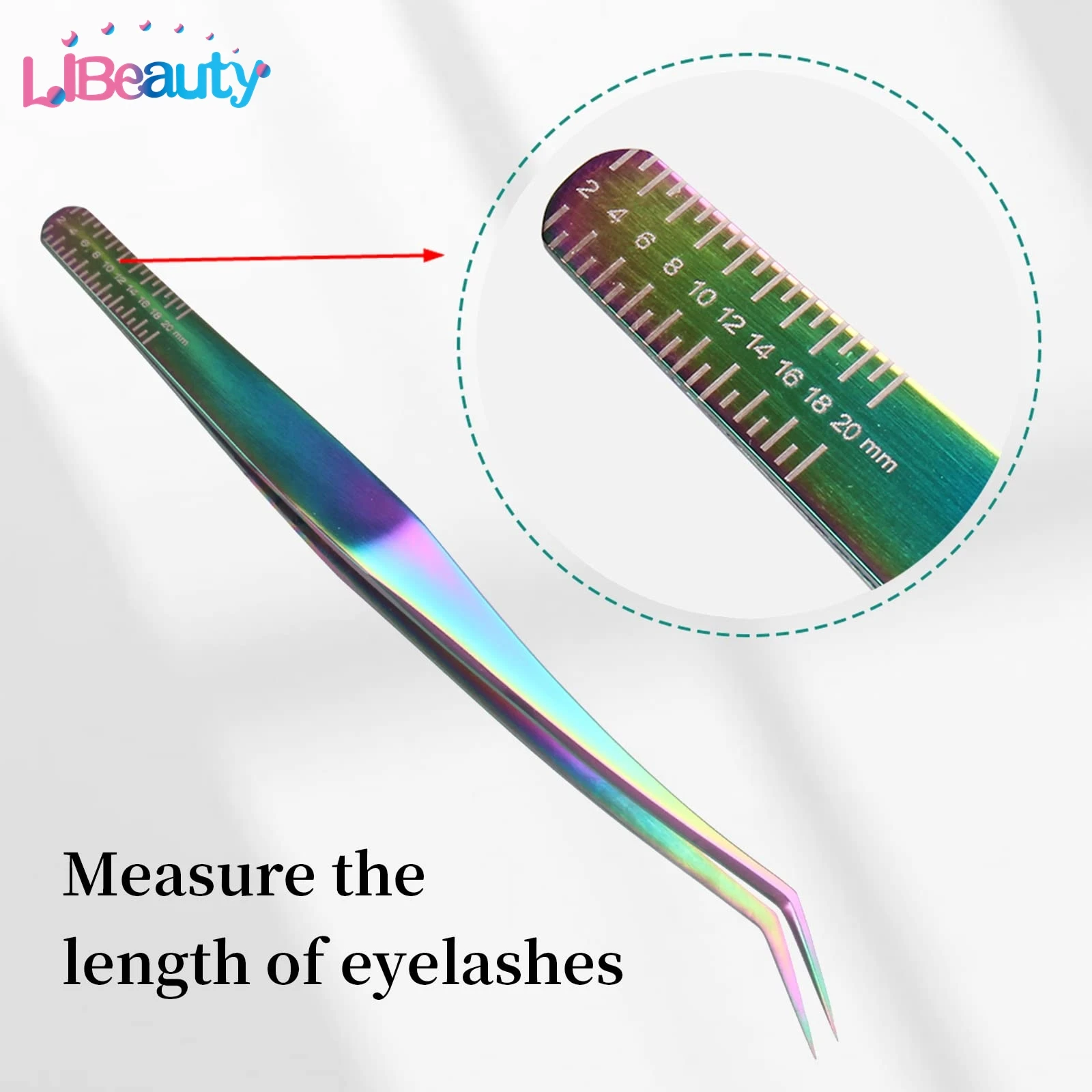 Libeauty 1 ペア眉毛ピンセットカラフルなヘアビューティー細い毛プラー ステンレス鋼斜め眉毛クリップ除去メイクアップツール