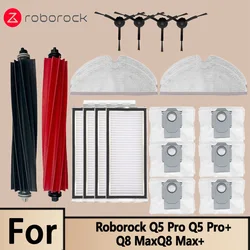 Bolsa de polvo para mopa, accesorios de filtro Hepa para Roborock Q8 Max Q8 Max + Q5 Pro Q5 Pro + Robot aspirador, piezas de repuesto de cepillo principal