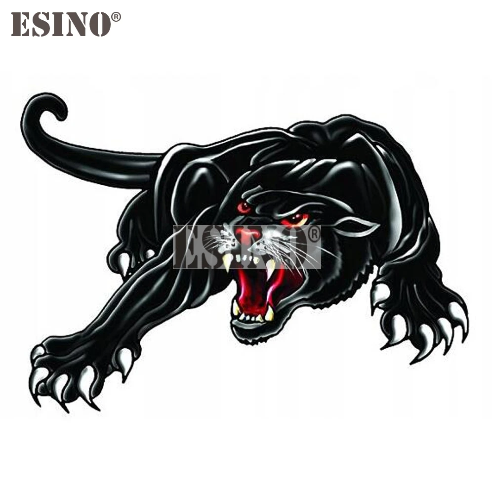 Car Styling Creative Funny Angry Fighting Puma Cartoon Adhesive PVC Decal Waterproof Car Body Glass Sticker Pattern Vinyl