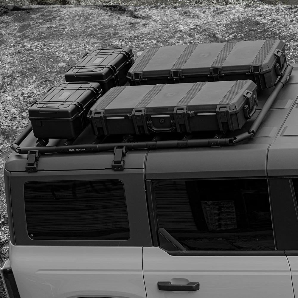 IRURI Quick-Release Roof Rack, Aluminum Alloy, No-Drill Installation, Allows Roof Removal for Ford Bronco