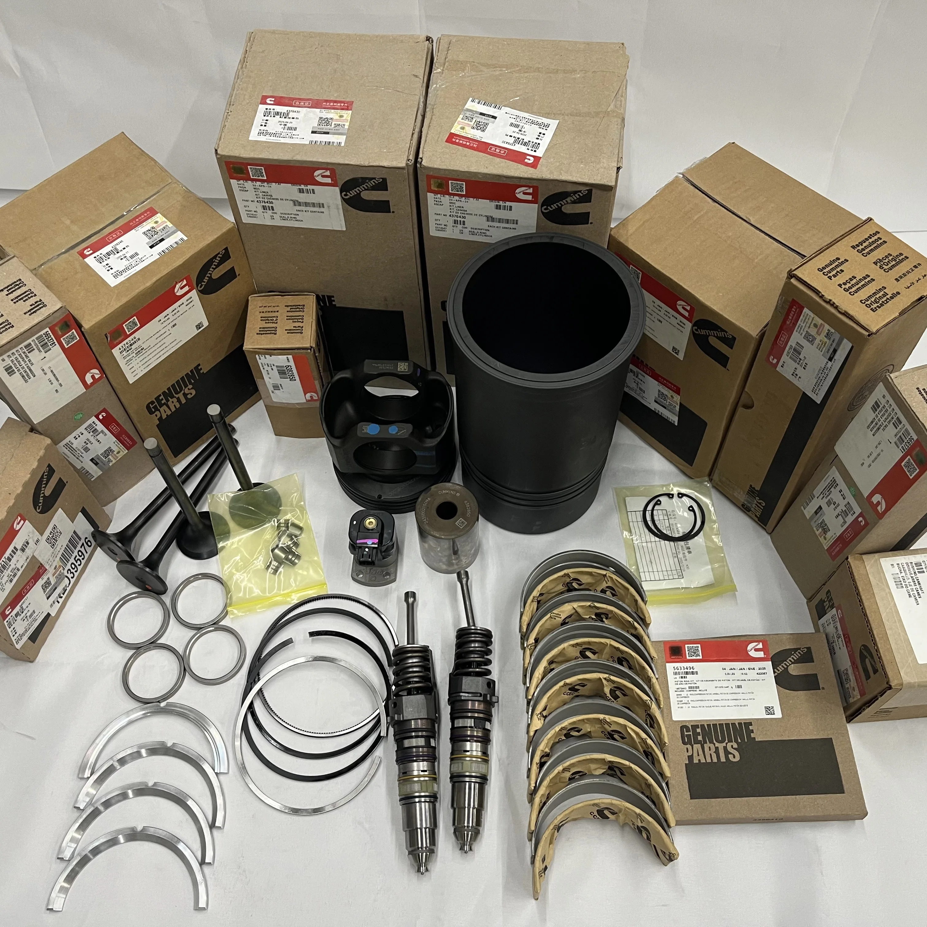 FOR Genuine Engine Parts for Cummins QSX15 QSK23 QST30 QSK60 Cylinder Liner Kit Engine Overhaul Repair Kit
