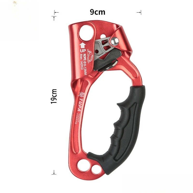 المهنية في الهواء الطلق تسلق الصخور SRT اليد الصاعد جهاز تسلق الجبال مقبض الصاعد اليد اليسرى واليمنى تسلق حبل أدوات