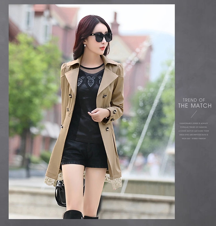 2025 New Fashionable Temperament Autumn Women Short Trench Coat Button Waist Petite Versatile Girl Novel Jacket