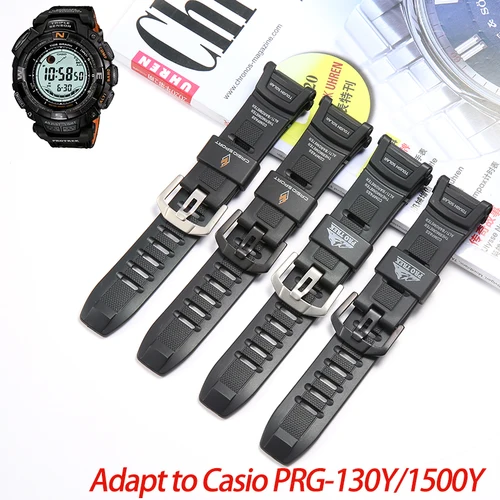 Correa de repuesto de resina para Casio ProTrek PRG-130 PRW1500 PRG130 PRW-1500 pulsera deportiva para hombre accesorios de correa de reloj impermeable