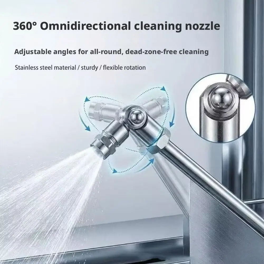 Angle Adjustable Air Conditioner Cleaning Wand With 1/4" Quick Plug For High Pressure Washer Gun Sprayer 25° Fan image 3
