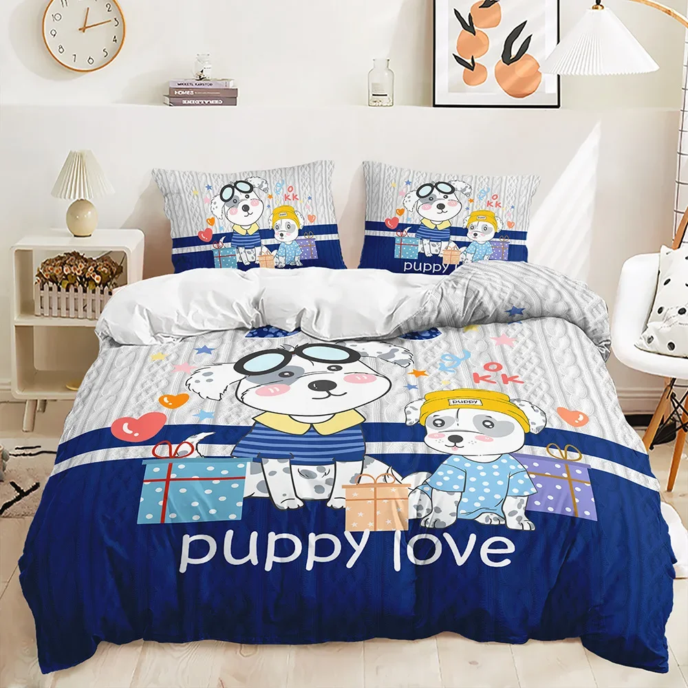 Cute Sheep Duvet Cover Set Twin King Cartoon Animal Bedding Set Polyester Rainbow Moon Comforter Cover For Kids Girl Kawaii Room