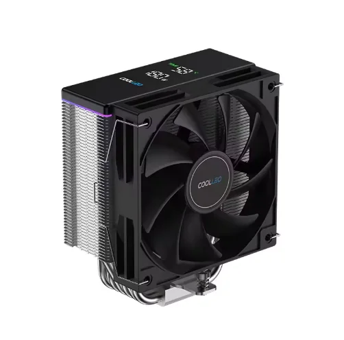 COOLLEO B60 DIG ARGB CPU Cooler Radiator Heat Pipe Air Cooling PWM Black Metal Pattern Radiator Computer Case Stock Color