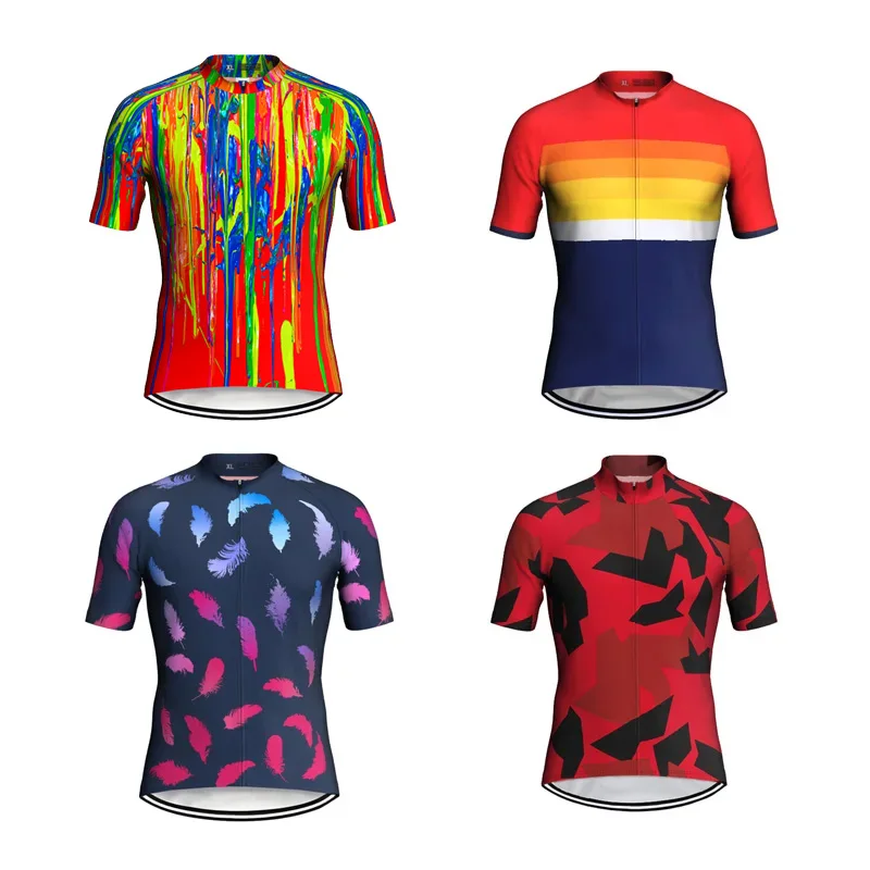 Summer Shorts Sleeve Road Bike Jersey, MTB Shirt, Cycling Clothes, Breathable Comfortable Bicycle Bib Wear, Ride Sweater Outdoor