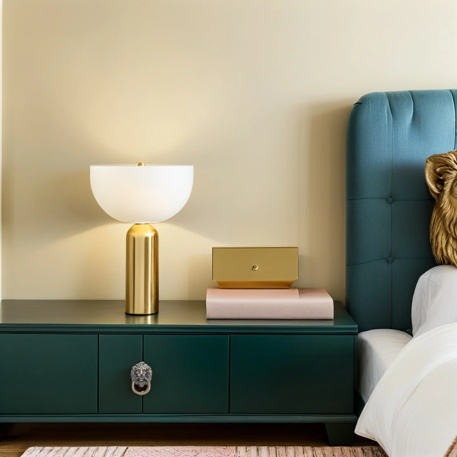 

6pcs Retro Lion Head Pull Handles Bronze Cabinet Knobs For Kitchen Wardrobe Closet Furniture Decorative Door Knocker