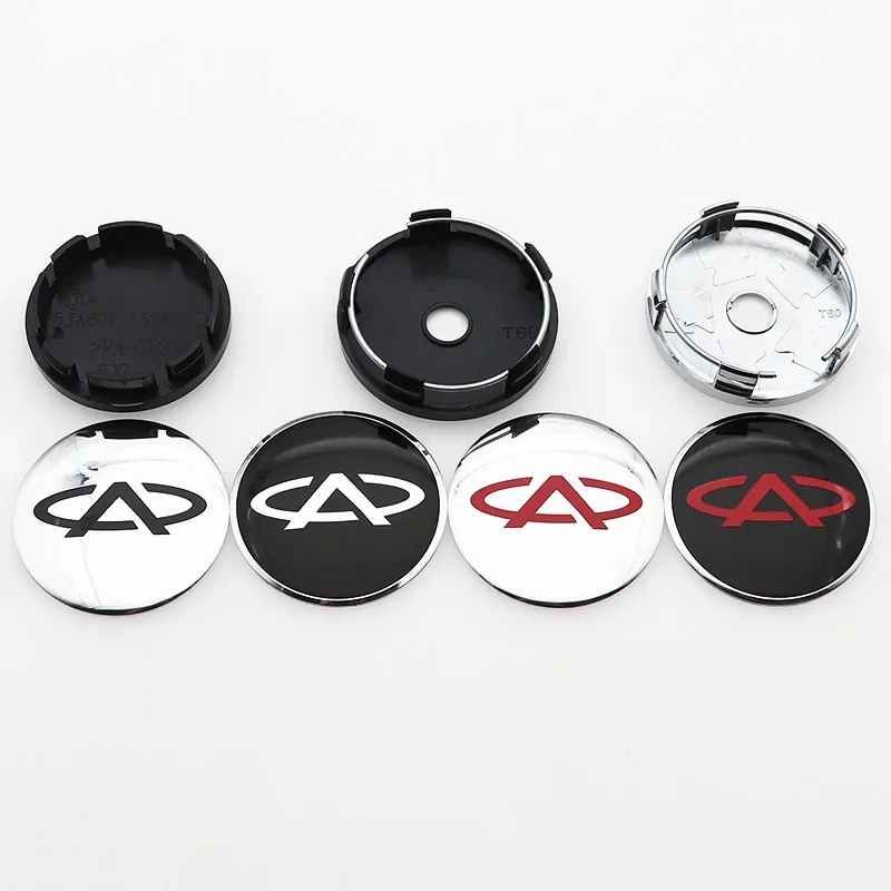 4pcs 56mm 60mm Car Wheel Center Hub Cap Rim refit Creative badge covers decoration For Chery sticker emblem accessories